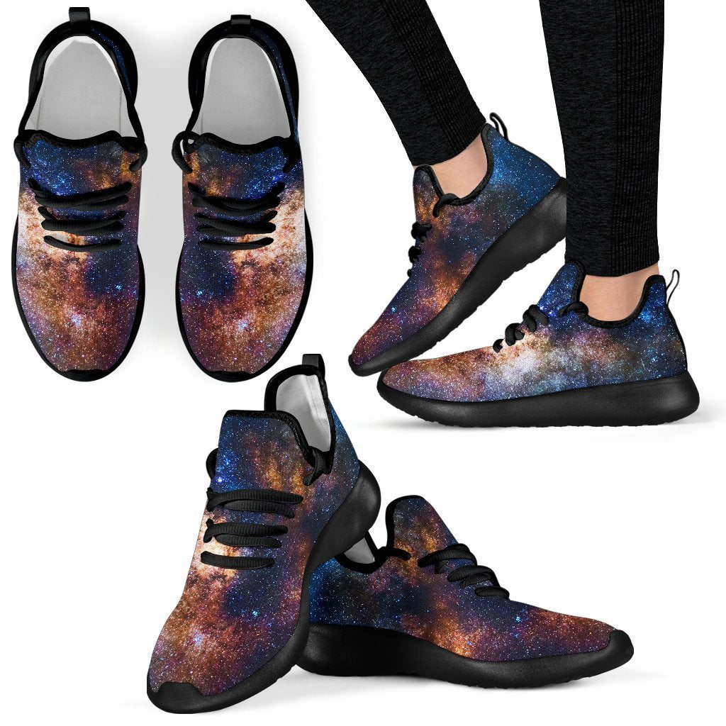 Milky Way Universe Galaxy Space Print Mesh Knit Shoes GearFrost