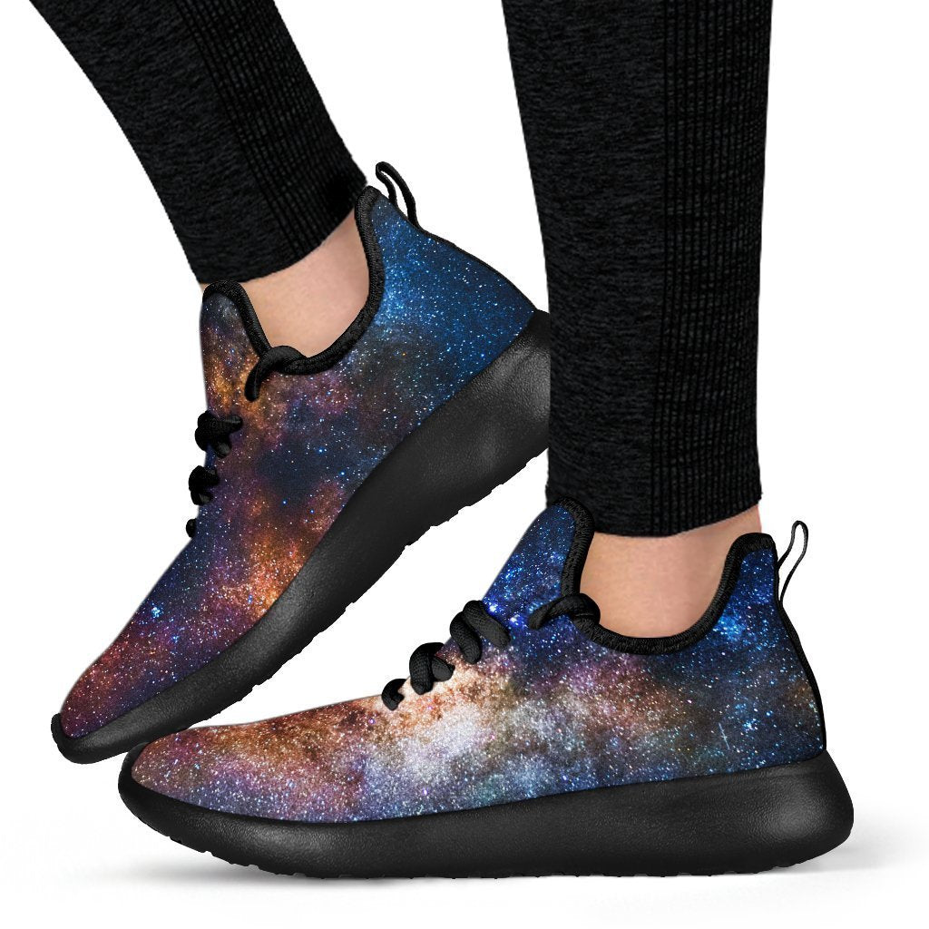 Milky Way Universe Galaxy Space Print Mesh Knit Shoes GearFrost
