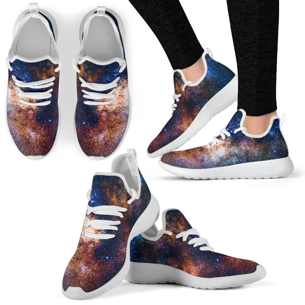 Milky Way Universe Galaxy Space Print Mesh Knit Shoes GearFrost