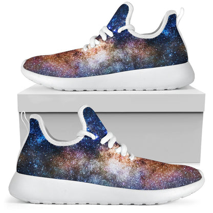 Milky Way Universe Galaxy Space Print Mesh Knit Shoes GearFrost