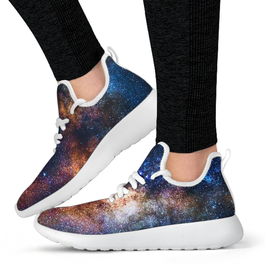 Milky Way Universe Galaxy Space Print Mesh Knit Shoes GearFrost