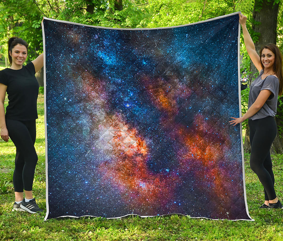 Milky Way Universe Galaxy Space Print Quilt