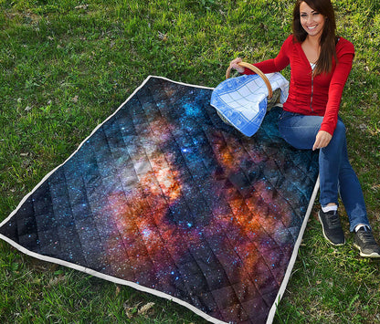 Milky Way Universe Galaxy Space Print Quilt