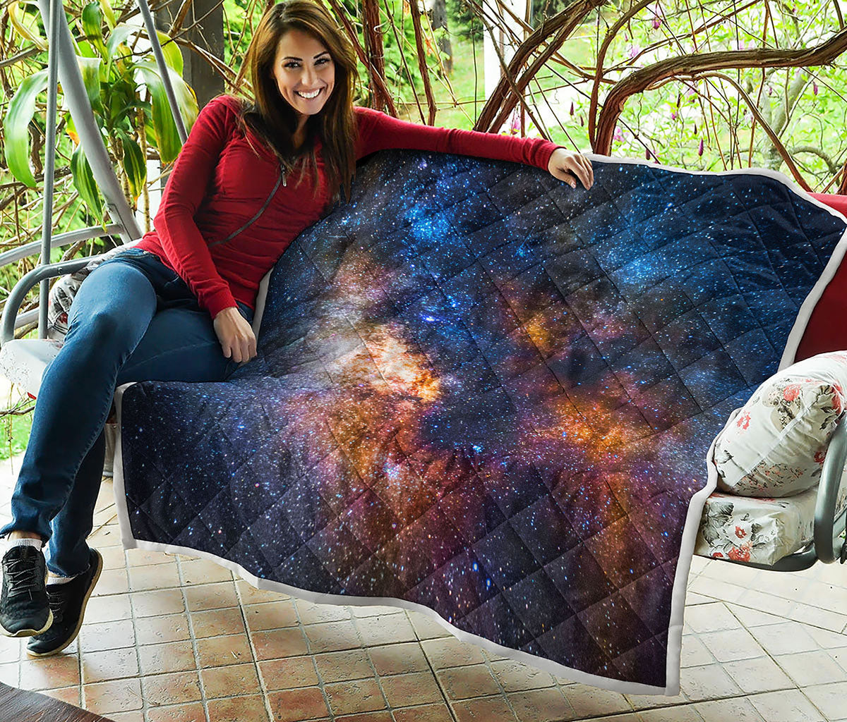 Milky Way Universe Galaxy Space Print Quilt