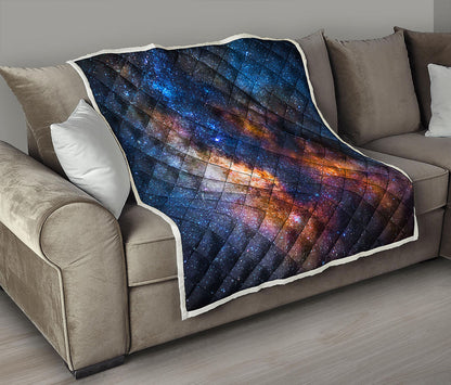 Milky Way Universe Galaxy Space Print Quilt