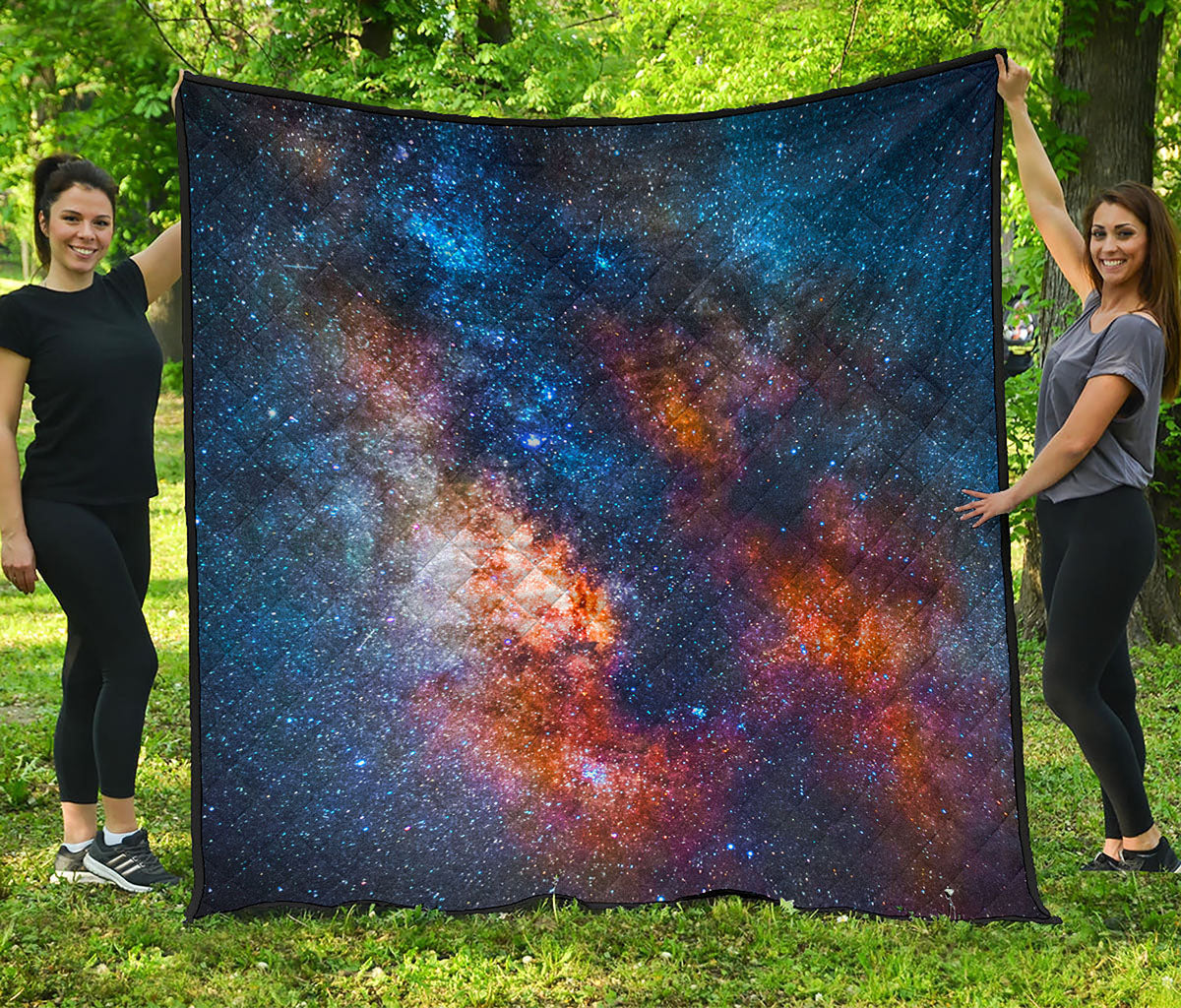 Milky Way Universe Galaxy Space Print Quilt