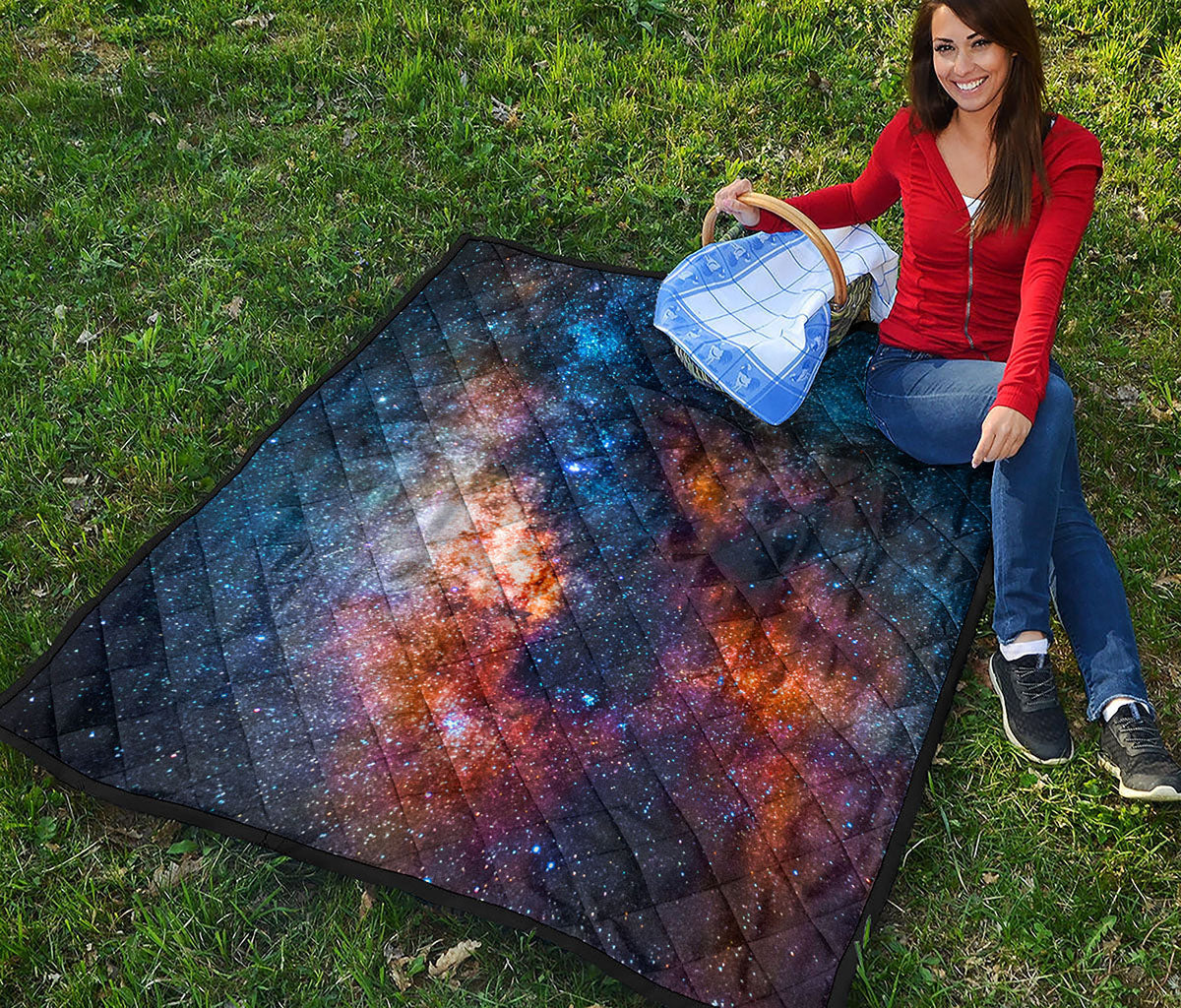 Milky Way Universe Galaxy Space Print Quilt