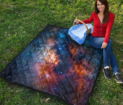 Milky Way Universe Galaxy Space Print Quilt