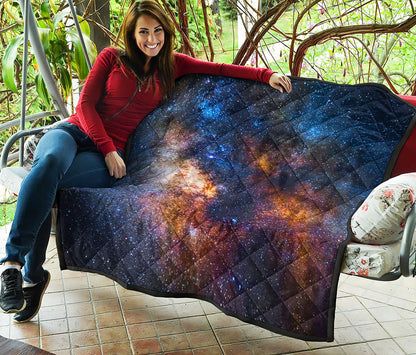 Milky Way Universe Galaxy Space Print Quilt