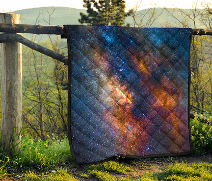 Milky Way Universe Galaxy Space Print Quilt
