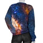 Milky Way Universe Galaxy Space Print Women's Crewneck Sweatshirt GearFrost