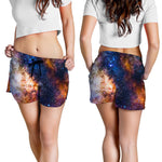 Milky Way Universe Galaxy Space Print Women's Shorts