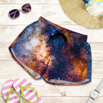 Milky Way Universe Galaxy Space Print Women's Shorts