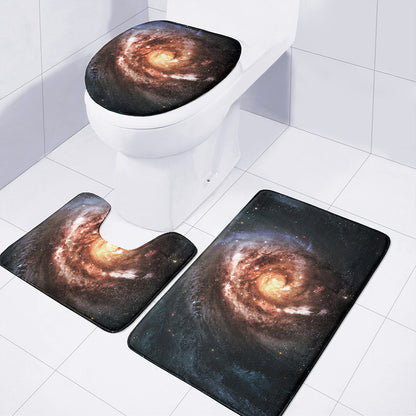 Milky Way Universe Print 3 Piece Bath Mat Set