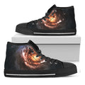 Milky Way Universe Print Black High Top Sneakers