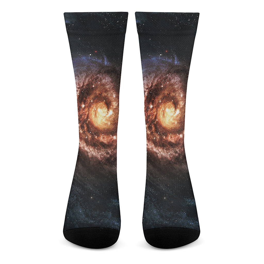 Milky Way Universe Print Crew Socks