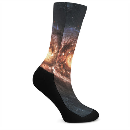 Milky Way Universe Print Crew Socks