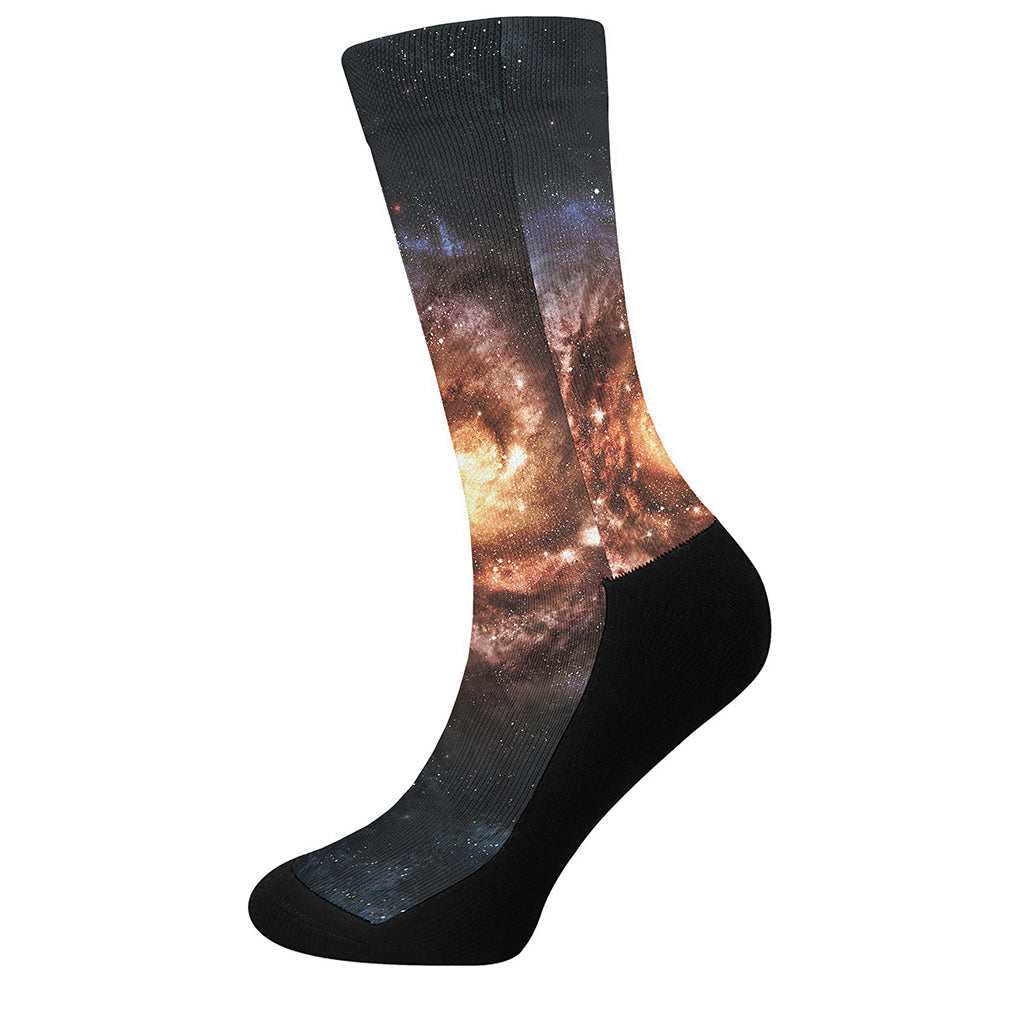 Milky Way Universe Print Crew Socks