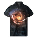 Milky Way Universe Print Men's Short Sleeve Shirt