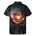 Milky Way Universe Print Men's Short Sleeve Shirt