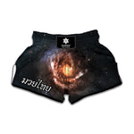 Milky Way Universe Print Muay Thai Boxing Shorts