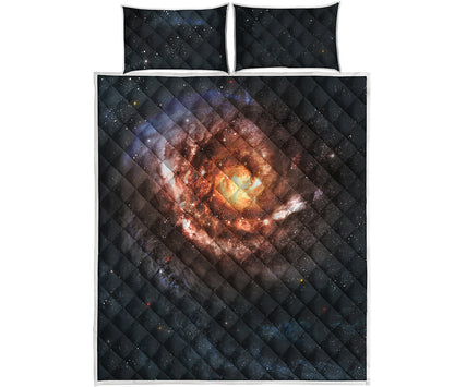 Milky Way Universe Print Quilt Bed Set