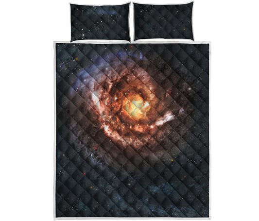 Milky Way Universe Print Quilt Bed Set