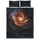 Milky Way Universe Print Quilt Bed Set