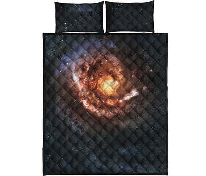 Milky Way Universe Print Quilt Bed Set