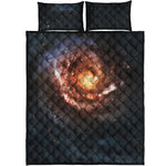 Milky Way Universe Print Quilt Bed Set