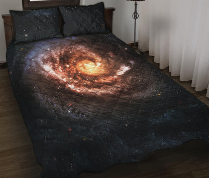 Milky Way Universe Print Quilt Bed Set