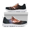 Milky Way Universe Print White Running Shoes