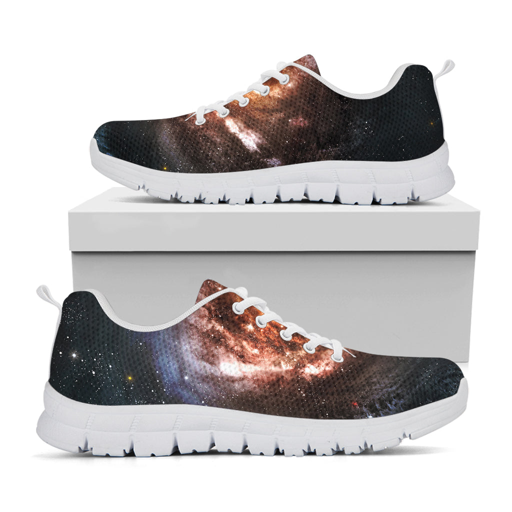 Milky Way Universe Print White Sneakers