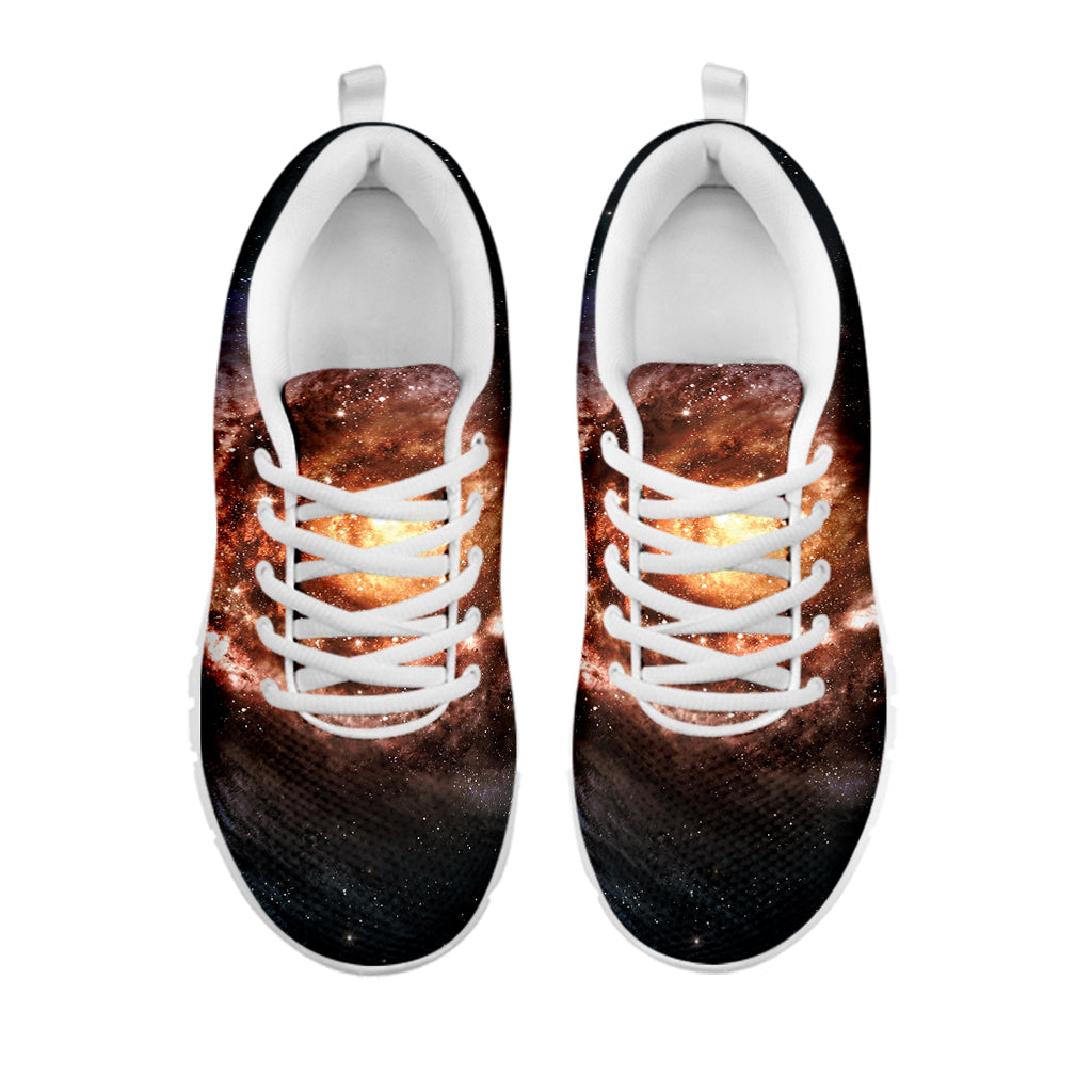 Milky Way Universe Print White Sneakers