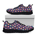 Mini Cupcake Pattern Print Black Running Shoes