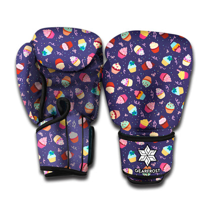 Mini Cupcake Pattern Print Boxing Gloves