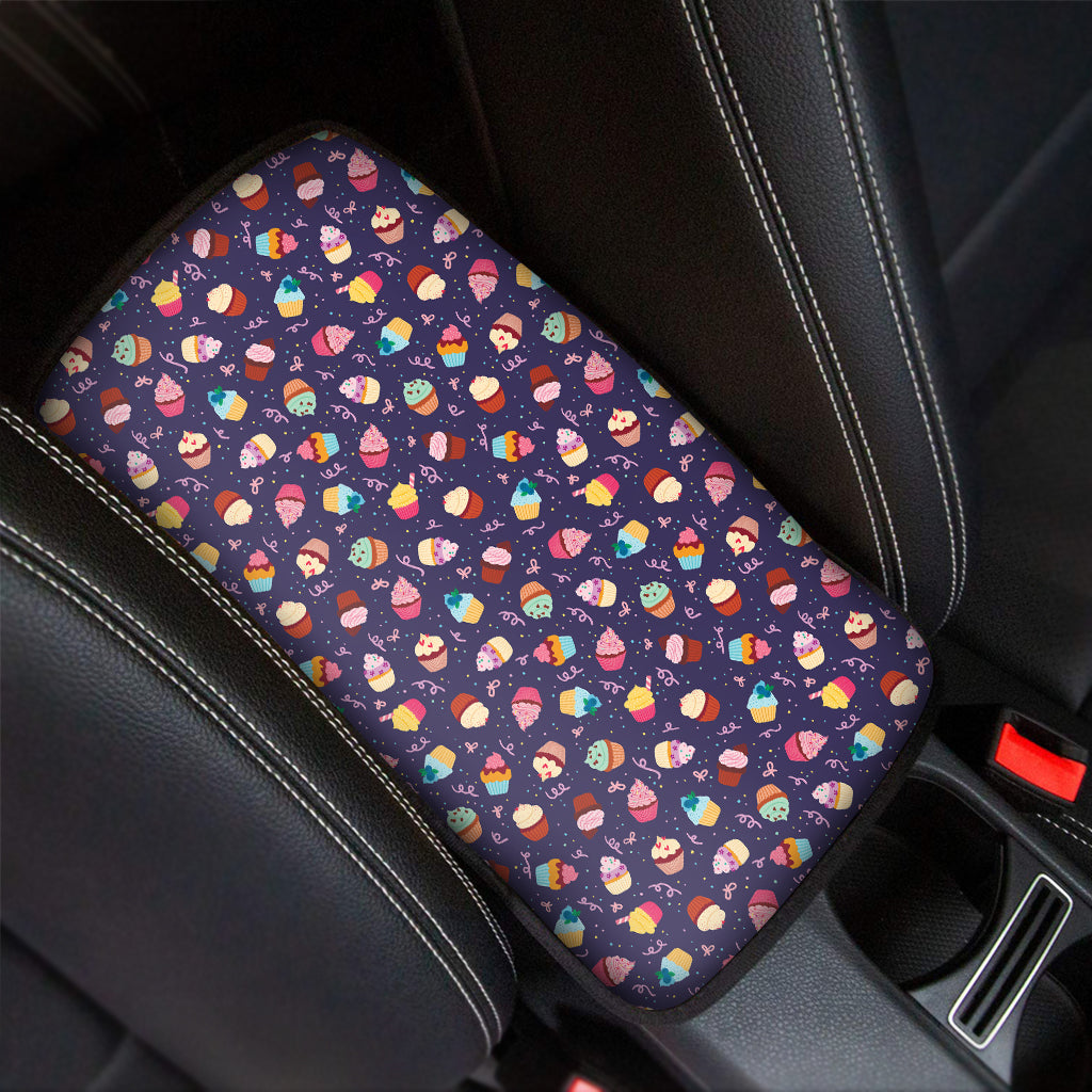 Mini Cupcake Pattern Print Car Center Console Cover