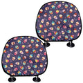 Mini Cupcake Pattern Print Car Headrest Covers