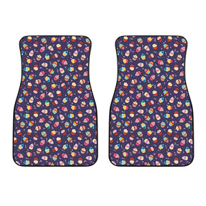 Mini Cupcake Pattern Print Front Car Floor Mats