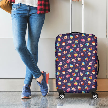 Mini Cupcake Pattern Print Luggage Cover