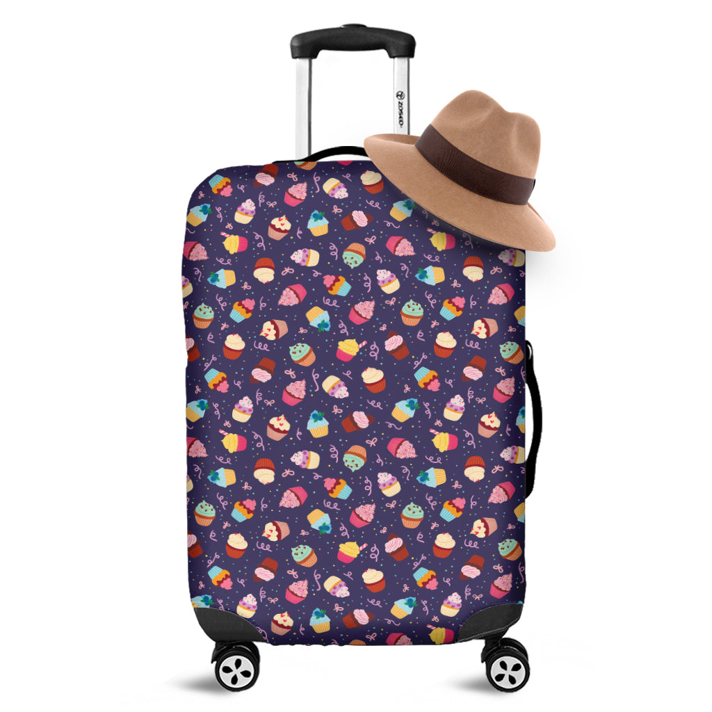 Mini Cupcake Pattern Print Luggage Cover