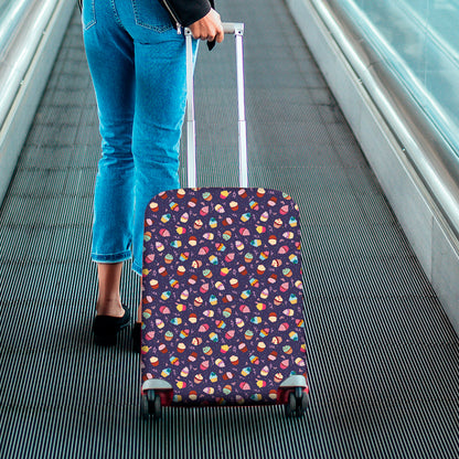 Mini Cupcake Pattern Print Luggage Cover