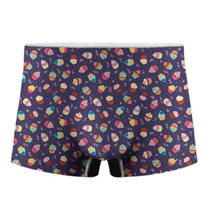 Mini Cupcake Pattern Print Men's Boxer Briefs