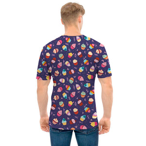 Mini Cupcake Pattern Print Men's T-Shirt