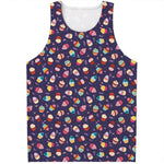 Mini Cupcake Pattern Print Men's Tank Top