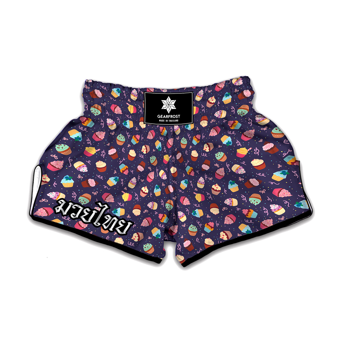 Mini Cupcake Pattern Print Muay Thai Boxing Shorts