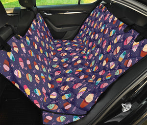 Mini Cupcake Pattern Print Pet Car Back Seat Cover