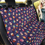 Mini Cupcake Pattern Print Pet Car Back Seat Cover