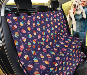 Mini Cupcake Pattern Print Pet Car Back Seat Cover