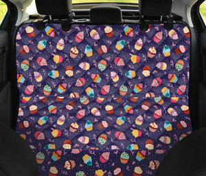 Mini Cupcake Pattern Print Pet Car Back Seat Cover